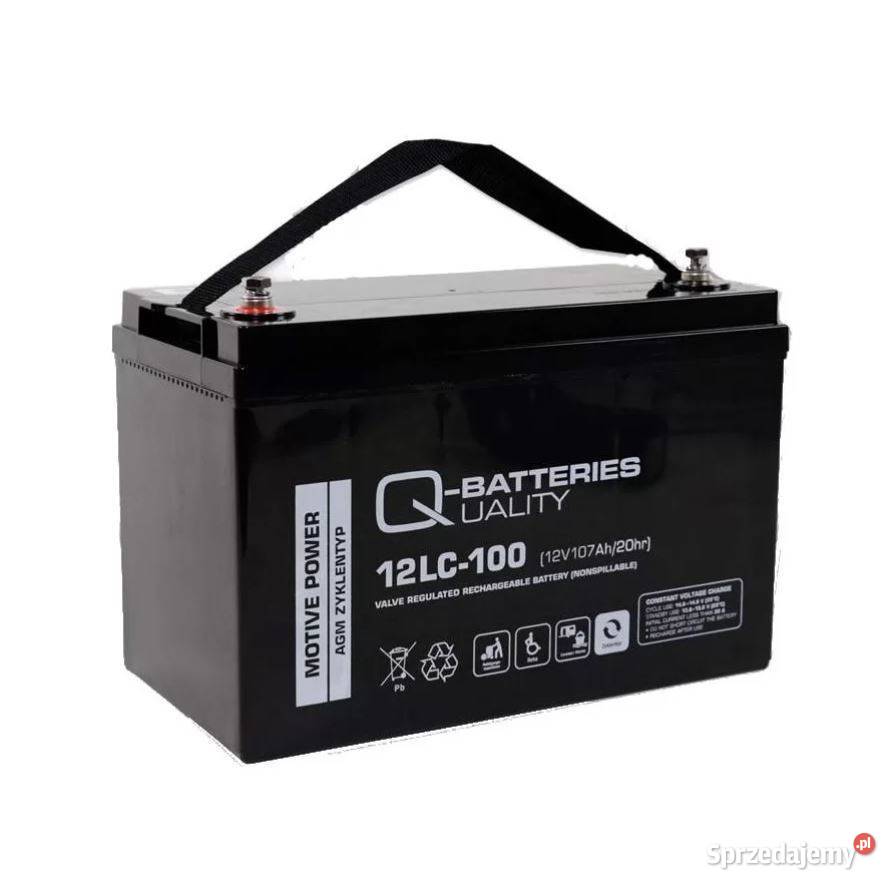 Akumulator QBatteries GEL AGM 12V 107Ah 100Ah Układ elektryczny Gdańsk sprzedam