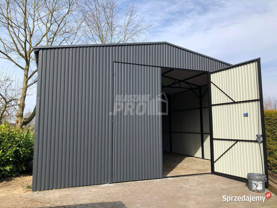 Hala Garaz blaszany 6x7 Brama dwuskrzydłowa samodzielny Sprzedaż lubuskie Gorzów Wielkopolski