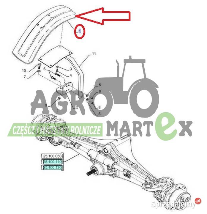 85821142 BŁOTNIK PRZEDNI CNH New Holland Wichrów sprzedam