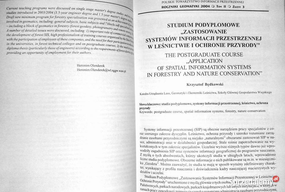 Roczniki Geomatyki 2004 Tom 2 Zeszyt 3 Marek Rok wydania 2004 Chełm