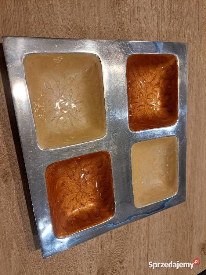 Stara Taca Aluminiowa metalowa Vintage na Tace i stoliki Radom