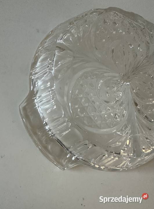 Talerz dekoracyjny kryształowy na przystawki lat Łódź sprzedam