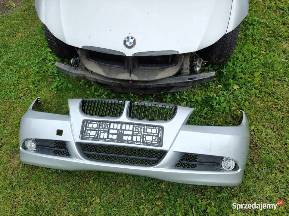 Bmw e90 zderzak przedni srebrny titansilber łódzkie Aleksandrów Łódzki