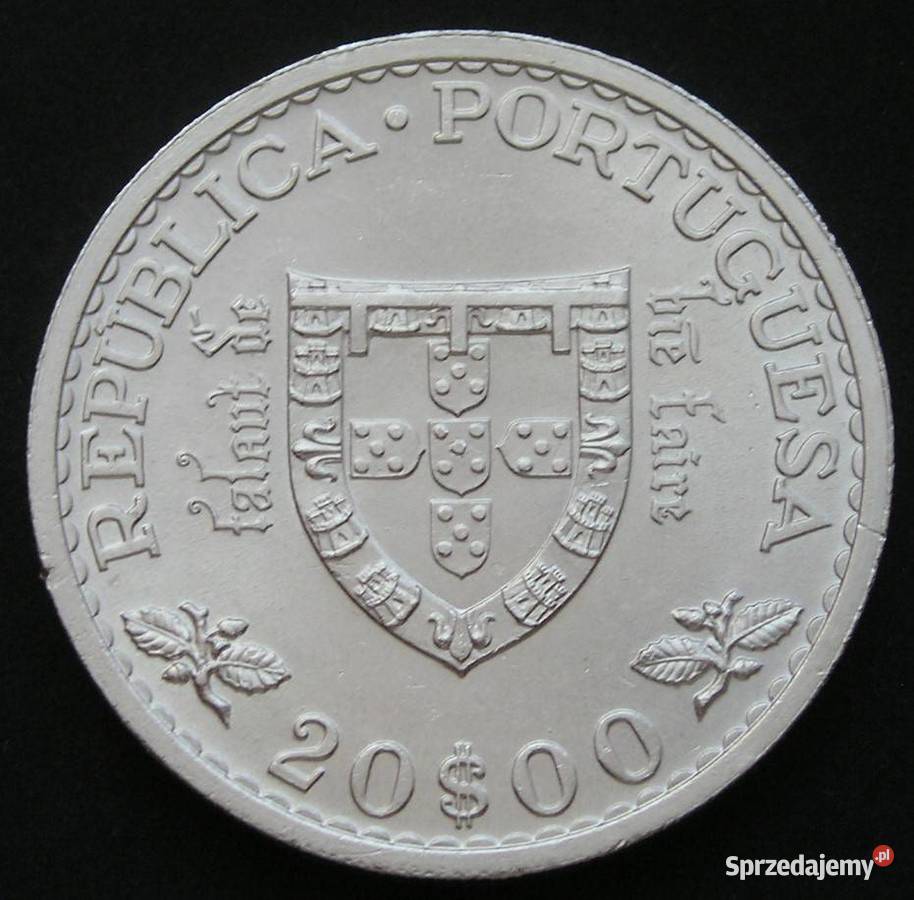Portugalia 20 escudos 1960 ŻEGLARZ SREBRO stan łódzkie Łódź