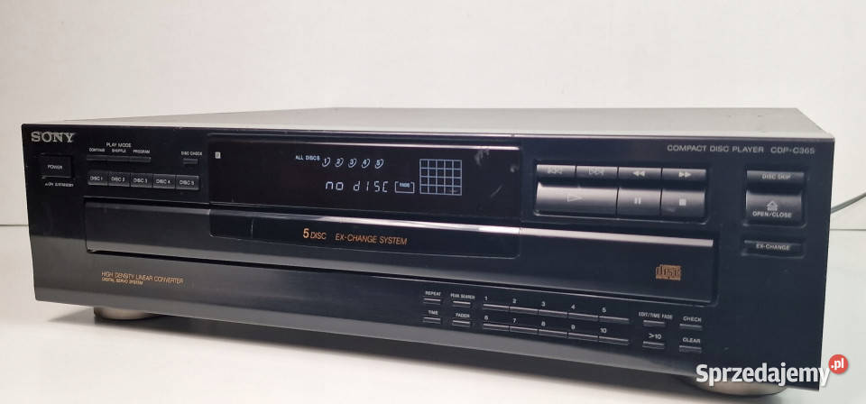 SONY odtwarzacz CD player CDP C 365 CDPC365 Odtwarzacze CD i MD wielkopolskie Międzychód sprzedam