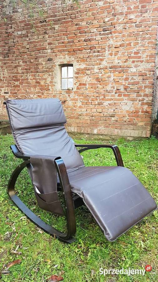 fotel relax ze skórzanym siedziskiem Białogard