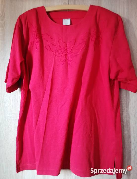 Bluzka czerwona z krótkim rękawem Mode rozmiar M Łódź