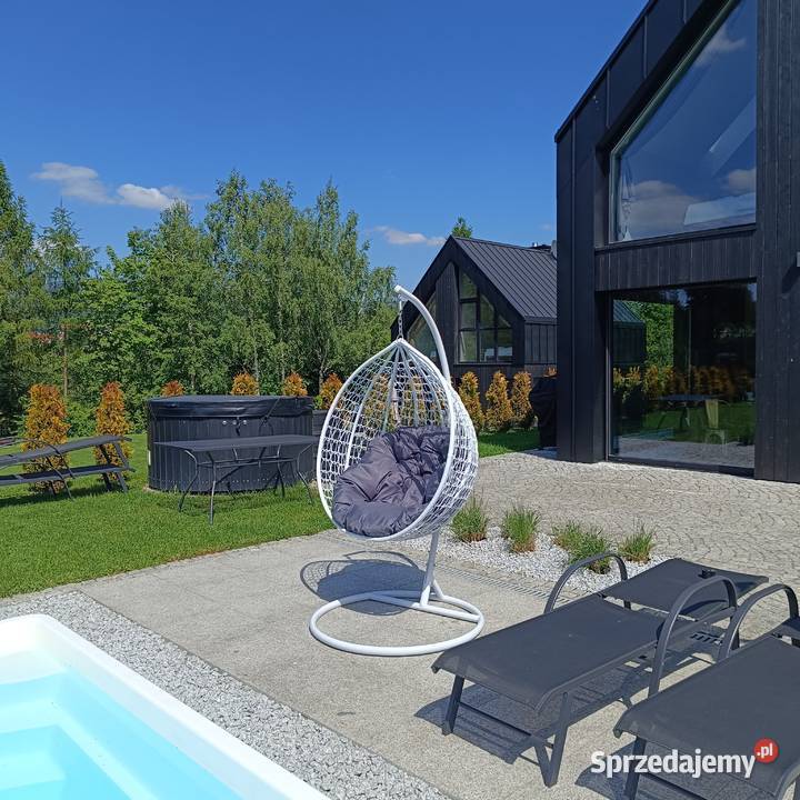Fotel wiszący ogrodowy elden vano biały kokon Fotele wiszące