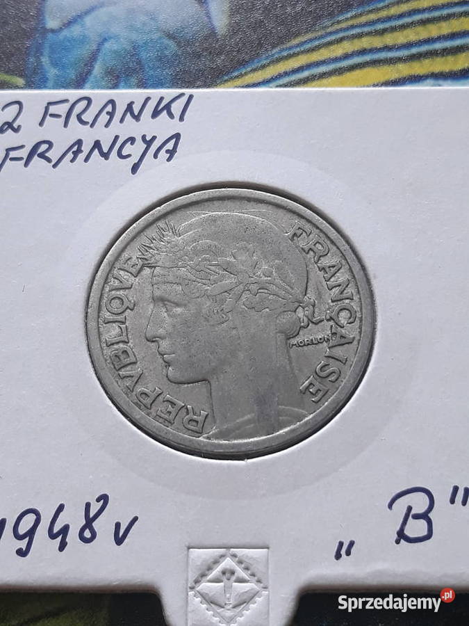 2 Franki Francja 1948 r z literką B