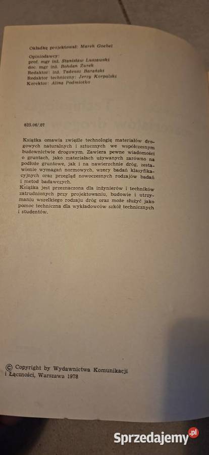 1 wydanie Technologia Materiałów Drogowych Tyma Łęczyca