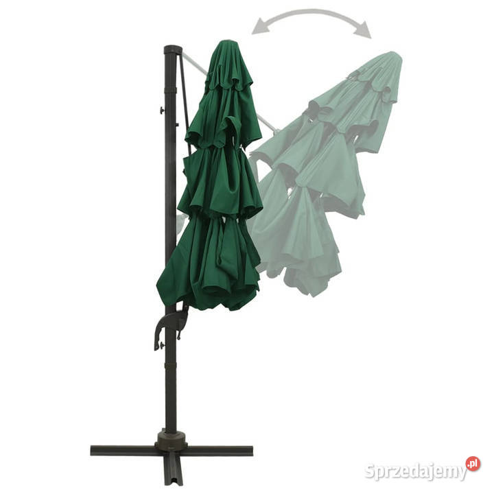4poziomowy parasol na aluminiowym słupku zielony Warszawa sprzedam