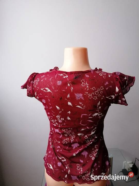 NOWA WIŚNIOWA BLUZKA Z SIATECZKI RXL sprzedam