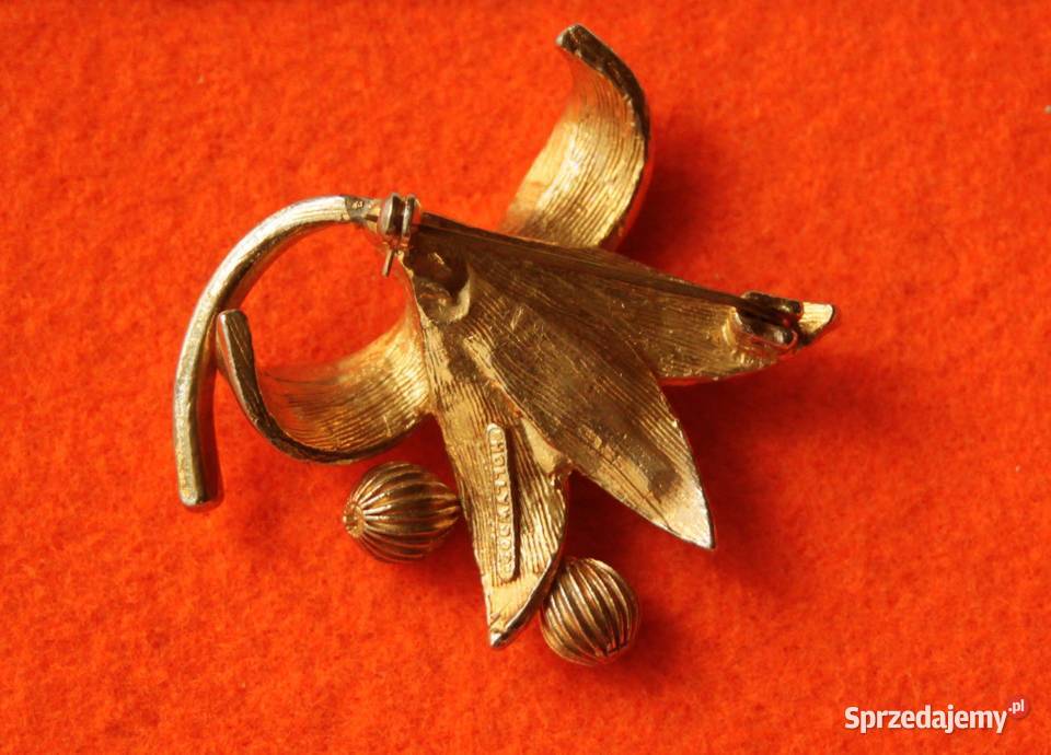 Stara broszkakwiat z łańcuszkami HOLLYWOOD Ochojno