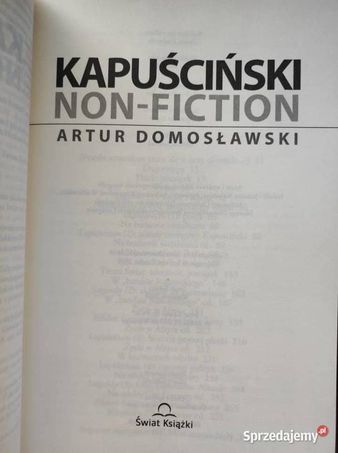 Kapuściński nonfiction Artur Domosławski Kielce sprzedam