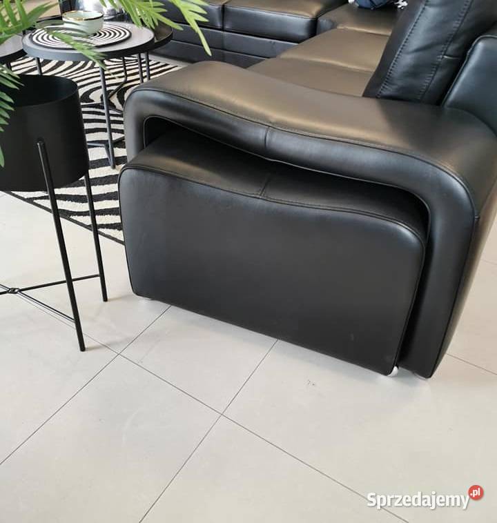 Nowy narożnik ENZO 260x316 SKÓRA MASSIV Czarna