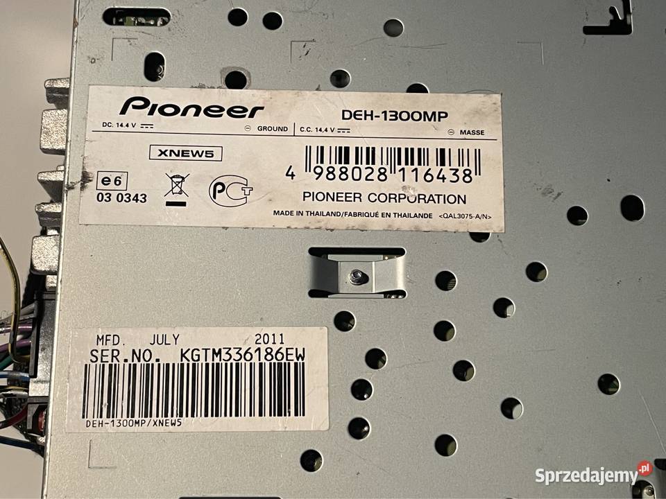 Radio Pioneer DEH1300MP Mosfet 4x50W mp3 MP3 Radioodtwarzacze Bełchatów