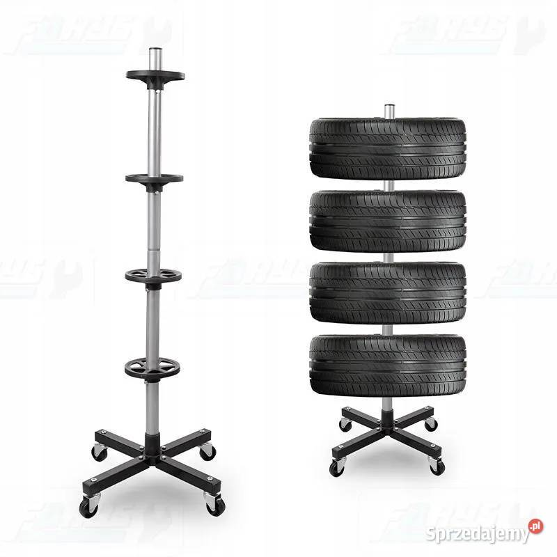 Praktyczny pionowy stojak wieszak na cztery koła Kraków