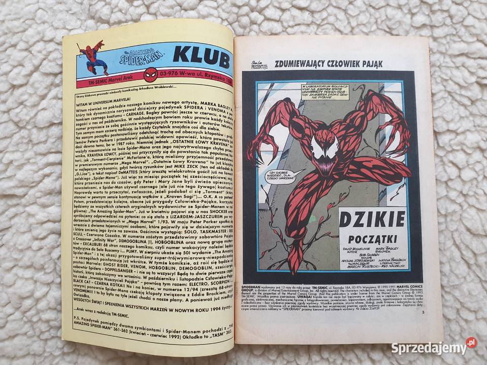 SpiderMan 1293 Plakat Venom Carnage Komiksy