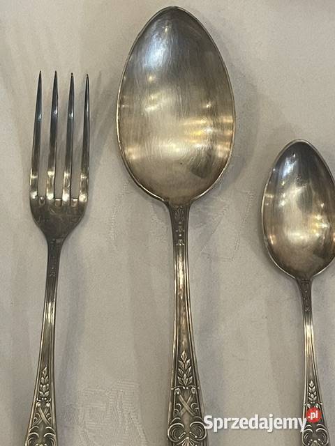 Zestaw zabytkowych sztućców platerowanych Fraget Kraków