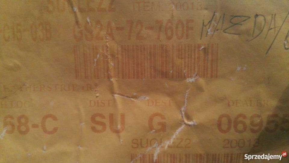MAZDA 6 WAGON 0712 USZCZELKA DRZWI PRAWY PRZÓD Międzychód