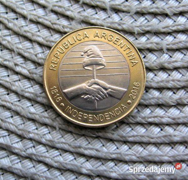 Argentyna 2 Peso 2016r 200 Lat Niepodległości Numizmatyka Kalisz sprzedam