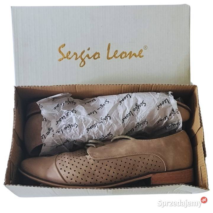 Kawowe półbuty damskie Sergio Leone 50251 Bydgoszcz
