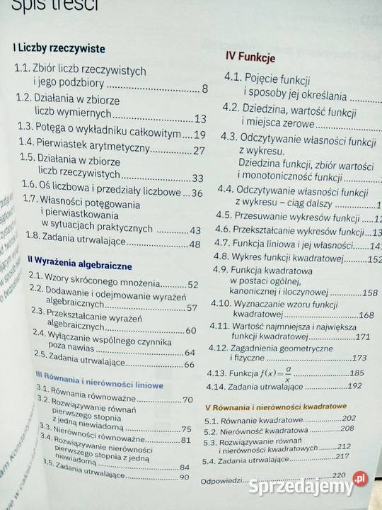 Matematyka operon podręcznik ponadpodstawowe Antykwariat mazowieckie Warszawa