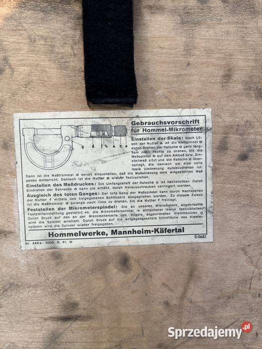Mikrometr zewnętrzny HOMMEL WERKE 400425 mm 001 Tuliszków