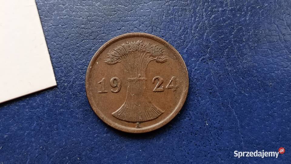 Stare monety 2 rentenpfennig 1924 A Niemcy Numizmatyka podkarpackie Lesko