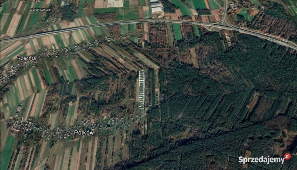 sprzedaży gruntu Polków 1090m2