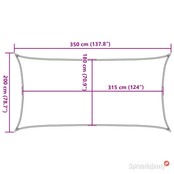 Żagiel przeciwsłoneczny 160 gm kremowy 2x35 m sprzedam