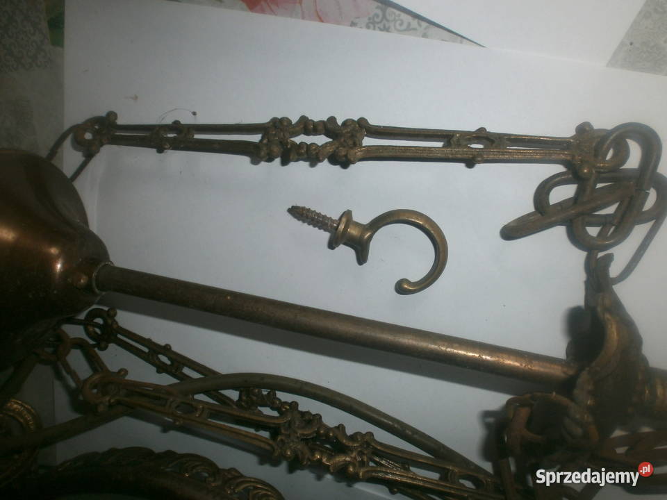 żyrandol mosiężny porcelana Zielona Góra