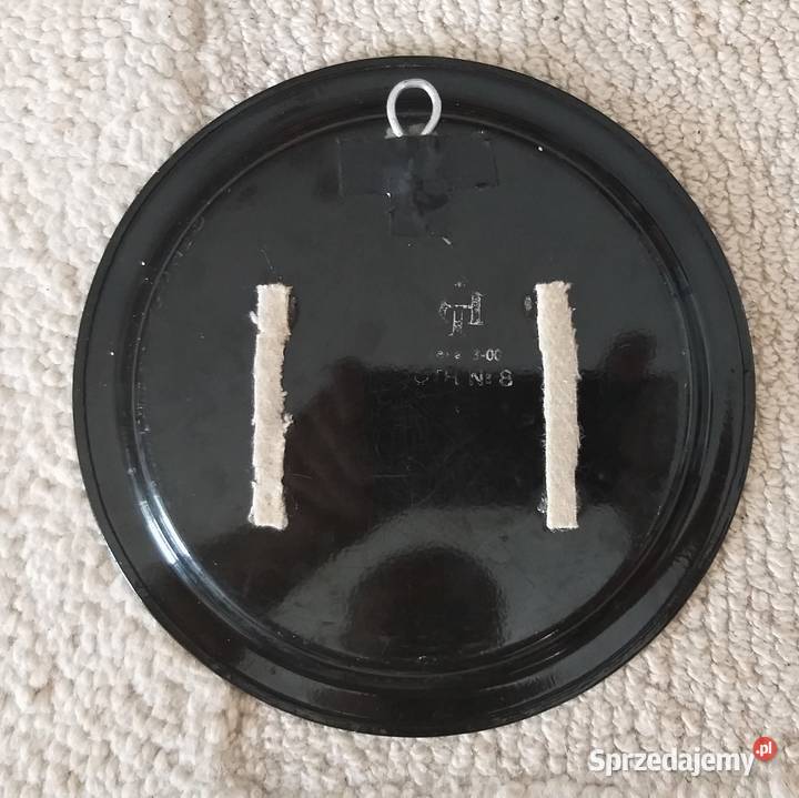 Ozdobny malowany talerz blaszany rękodzieło ZSRR mazowieckie Warszawa