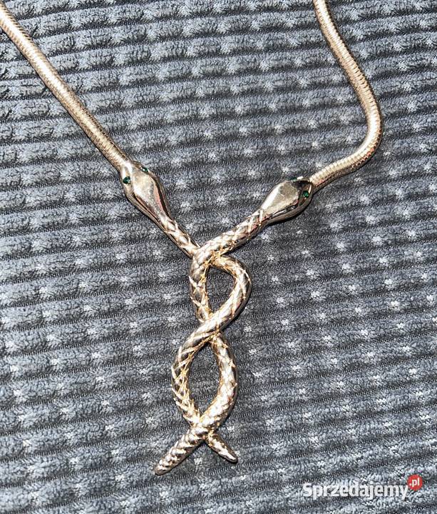 Naszyjnik węże cyrkonie regulacja piękny dolnośląskie