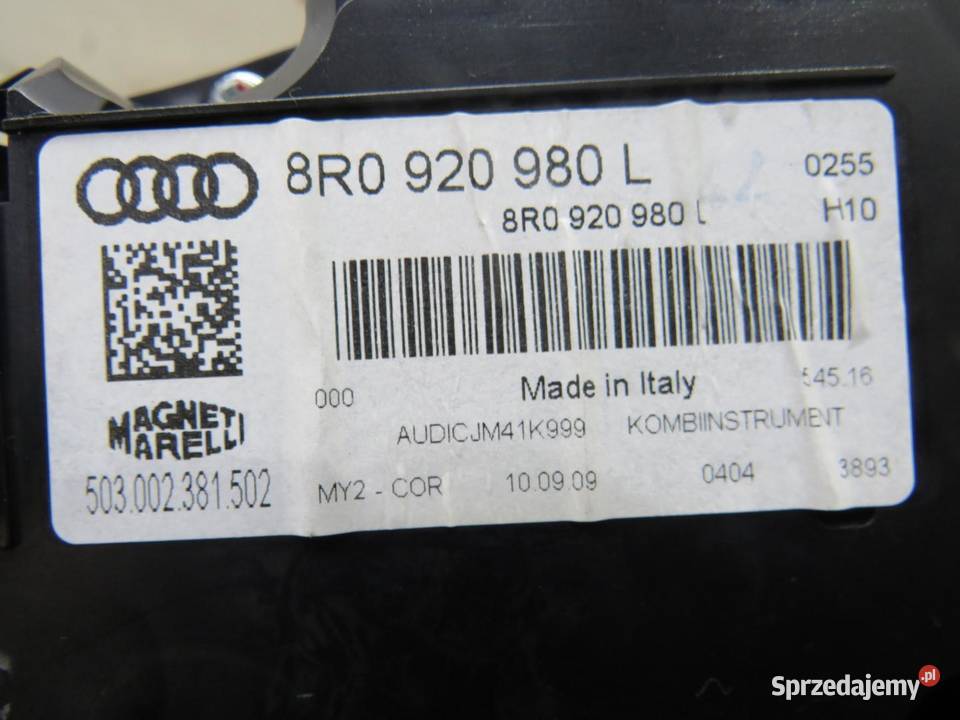 LICZNIK ZEGARY AUDI Q5 8R 8R0920980L osobowe