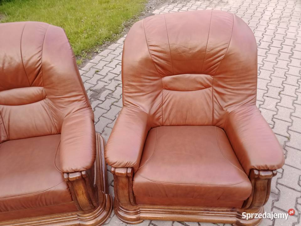 Komplet LUXOR 311 i Ława Dąb skóra Brąz Kozy sprzedam