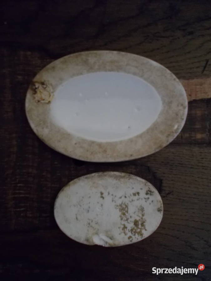 Przedwojenna PorcelankaWypukły KształtZestaw 2 Szczecin