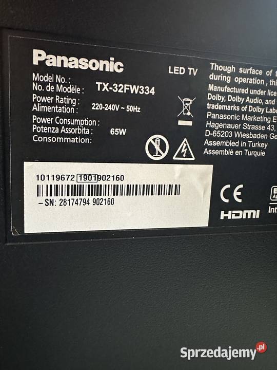 TV panasonic 32 sprawny
