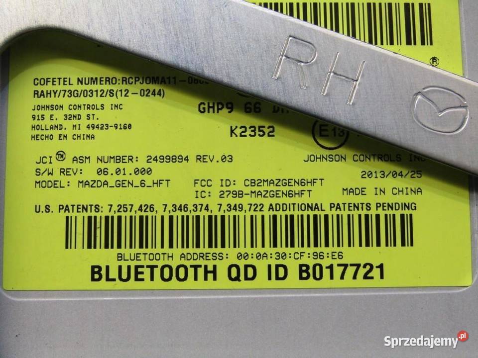 MODUŁ BLUETOOTH MAZDA CX5 CX5 KE I GHP9 66 DH0D