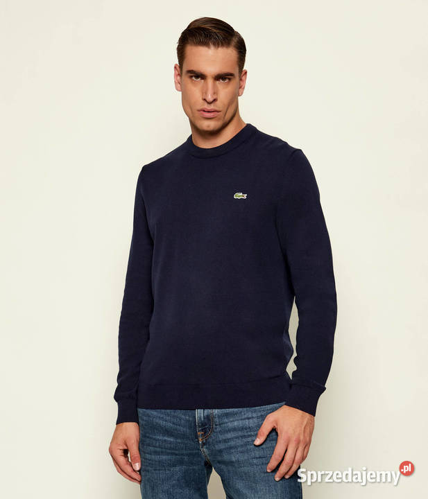 Sweter bawełniany Lacoste Regular Fit granatowy Białystok