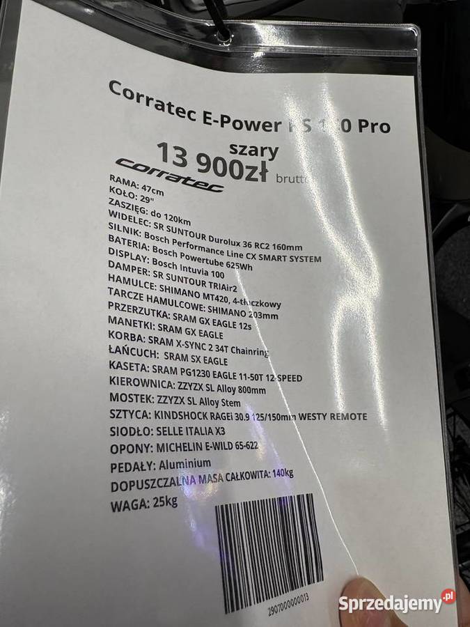 Rower elektryczny eMTB Full Corratec EPower RS Wrocław