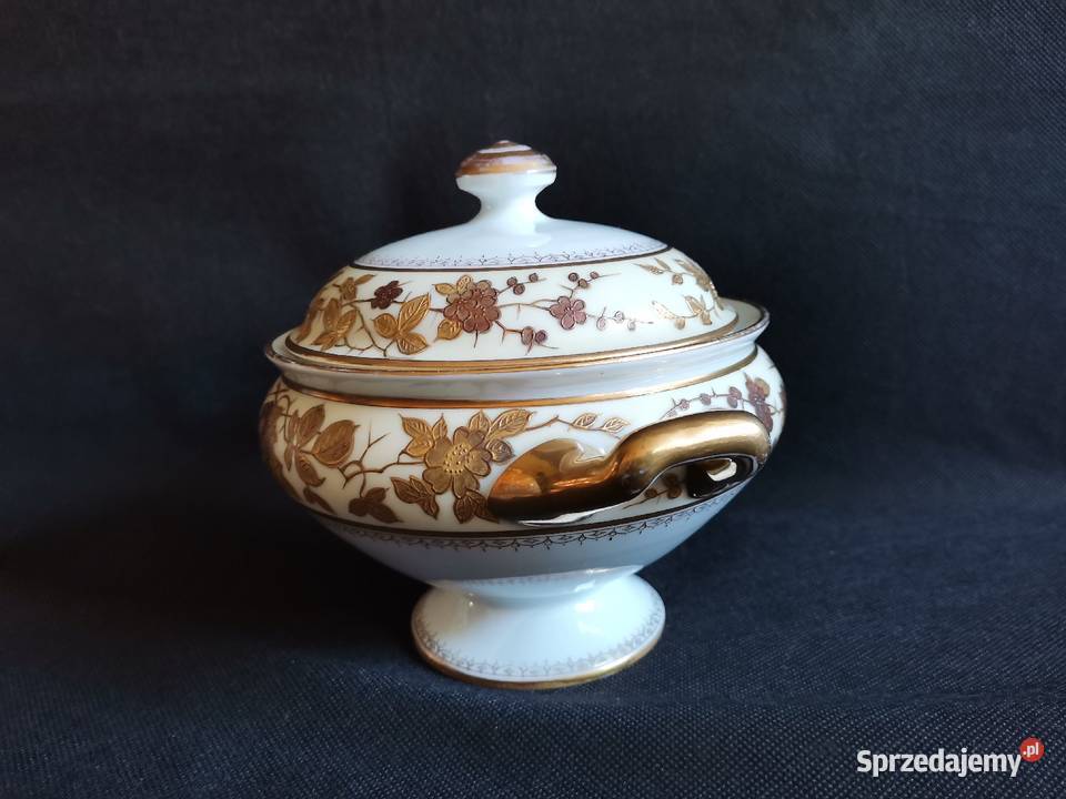 Stara przedwojenna mała złocona waza Katowice