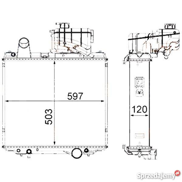 Chłodnica wody John Deere 6230 6330 6430 Części zamienne kujawsko-pomorskie Łążynek