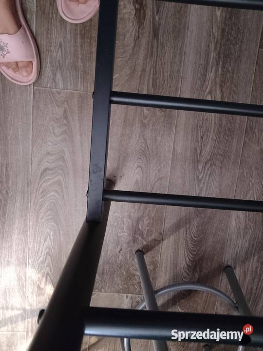 Łóżko metalowe czarne prawie nowe sprzedam