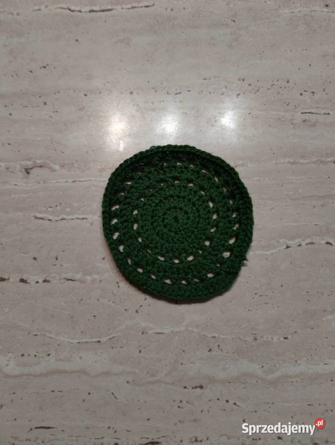 Szydełkowa podstawka pod kubek wielokolorowy kujawsko-pomorskie Nieżywięć