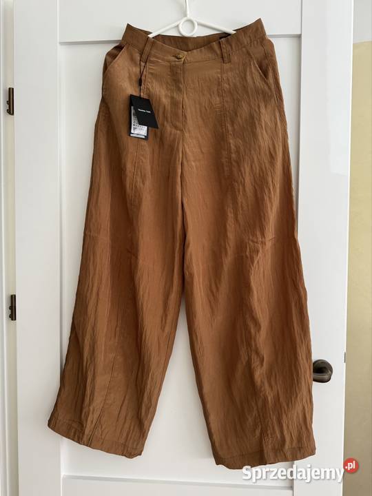 Spodnie 34 Damskie Massimo Dutti brązowe z Spodnie Częstochowa