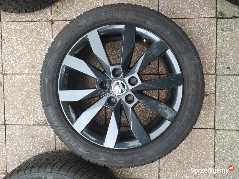 Oryginale felgi Skoda Crystal 17 opony zimowe Samochodowe Bytów