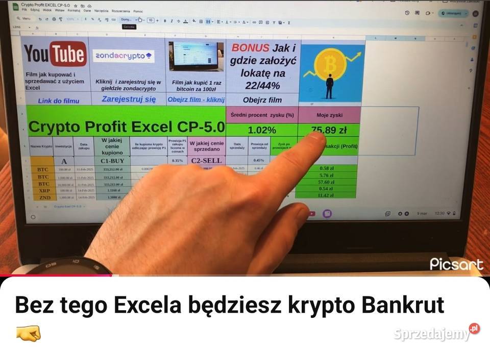 Arkusz Excel do tradingu i handlu krypto Kraków