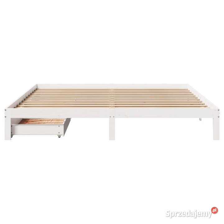 Rama łóżka z szufladami biała sosnowa 200x200 Warszawa