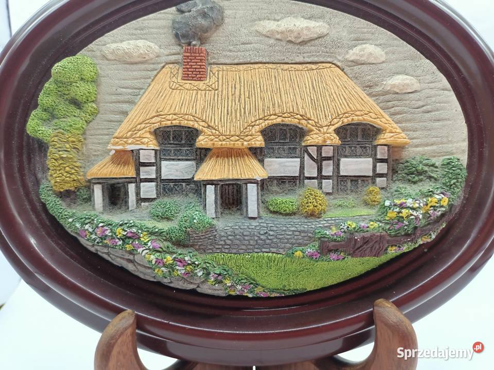 Obrazek domek Hand made England w stylu vintage Antyki